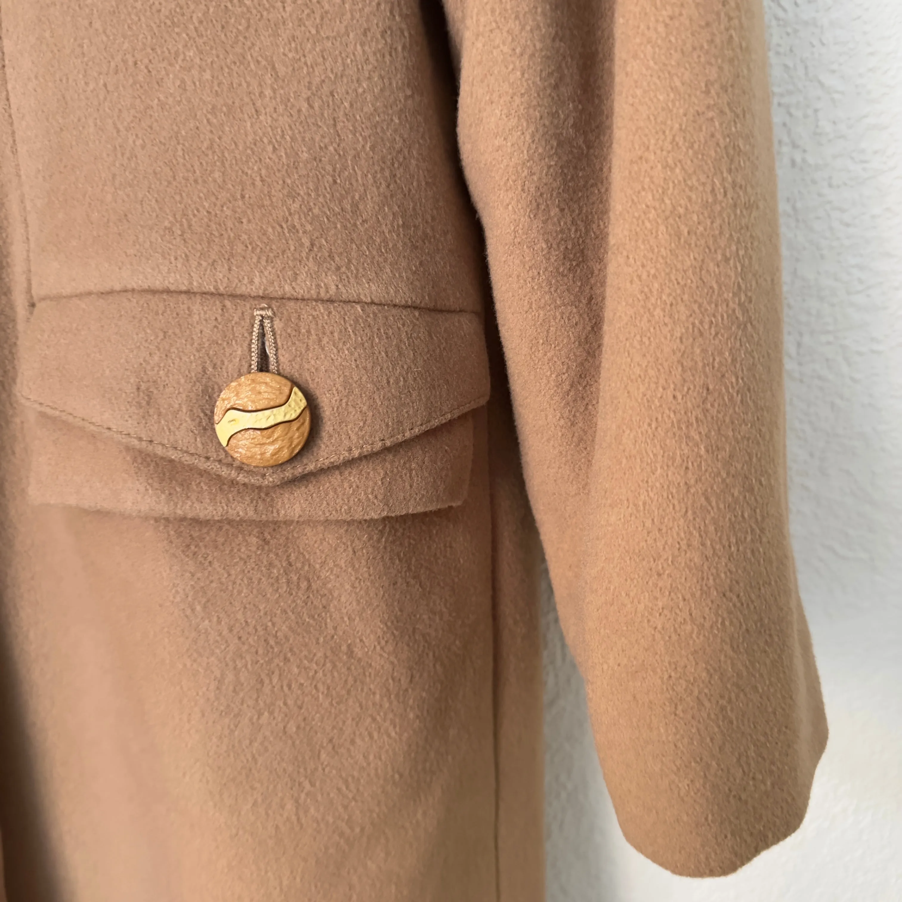Vintage Camel Wool Cashmere Coat