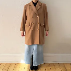 Vintage Camel Wool Cashmere Coat