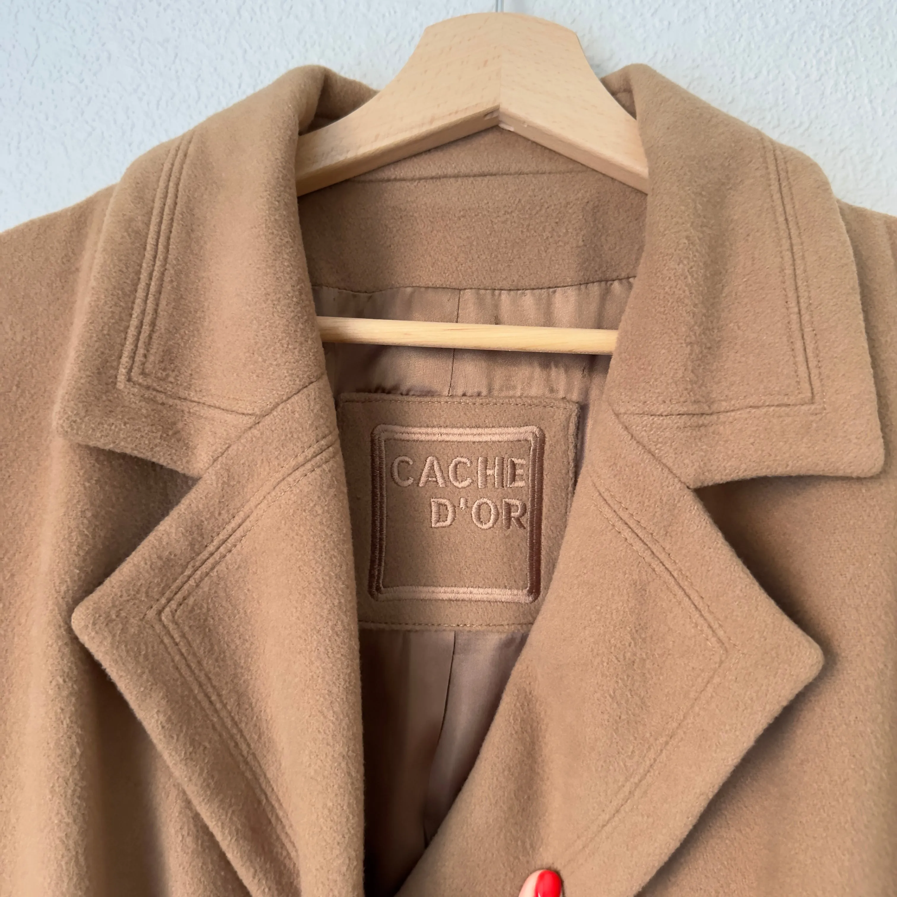 Vintage Camel Wool Cashmere Coat