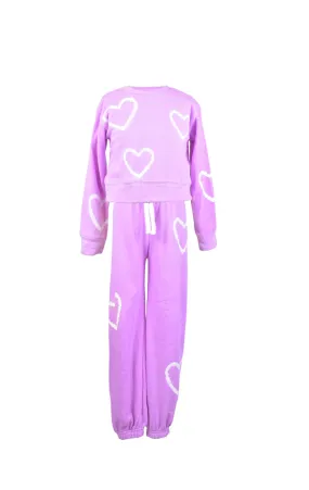 *White Heart Tie Dye Sweatpant*