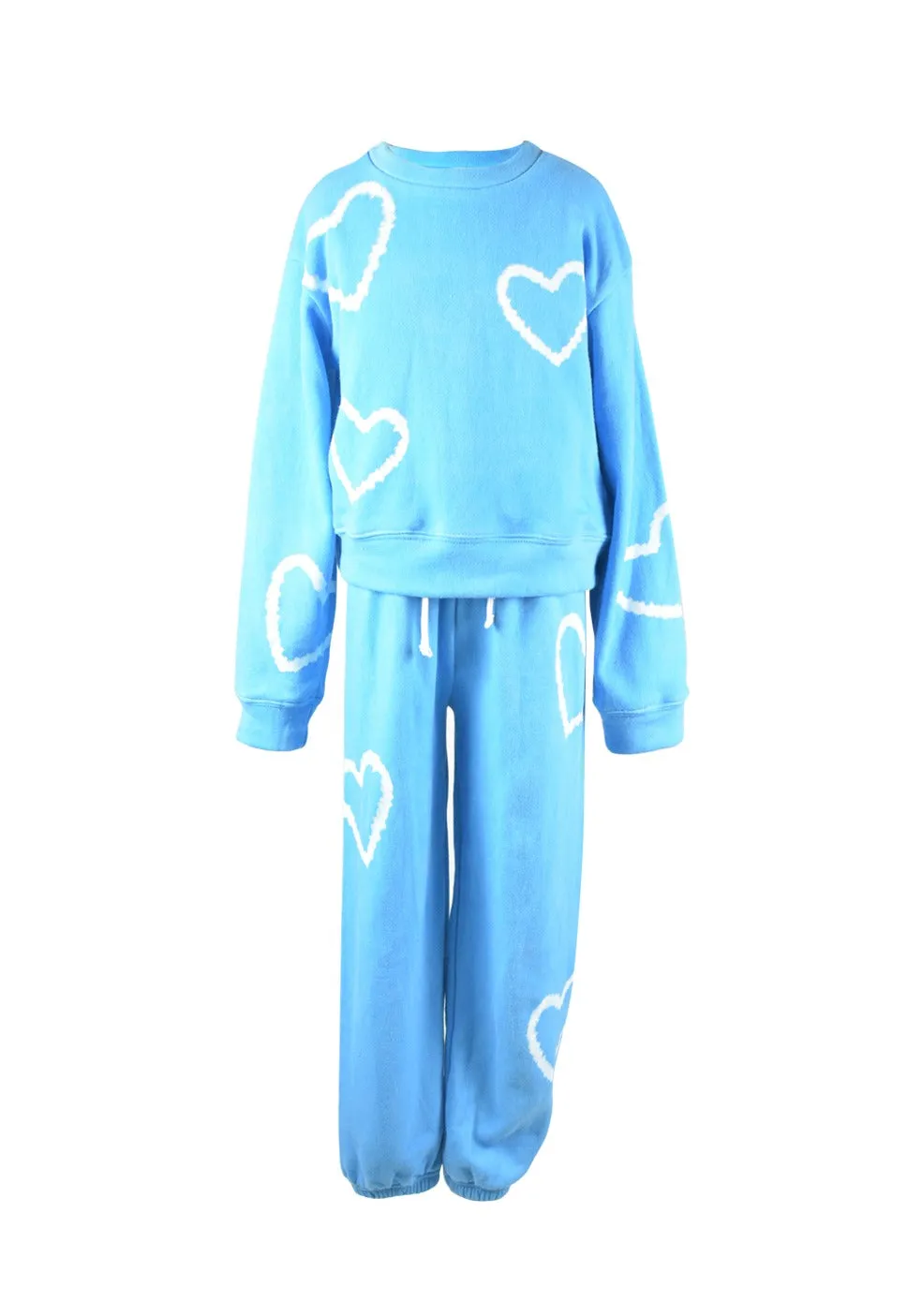 *White Heart Tie Dye Sweatpant*