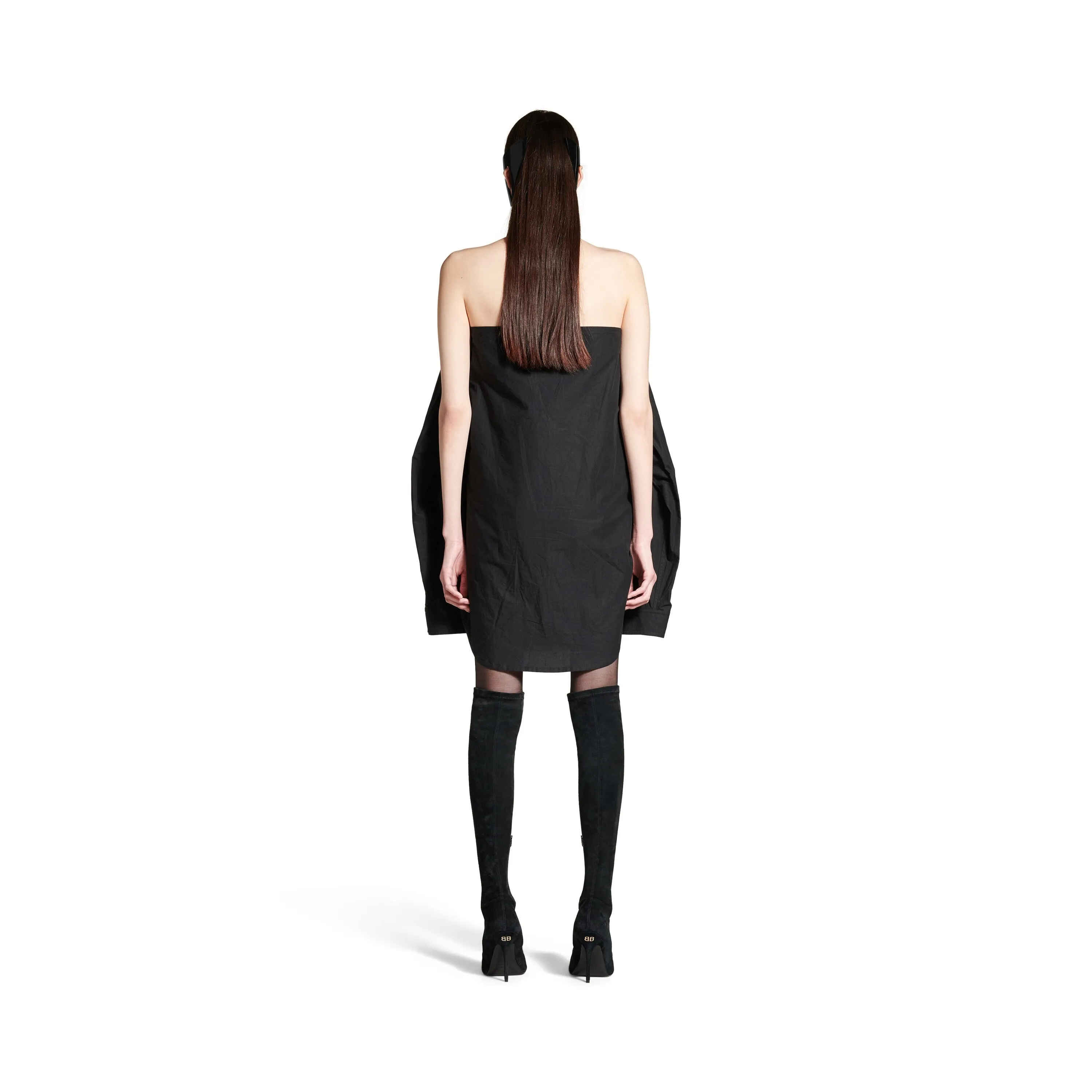 Women's Suspended Shirt Dress in Black
