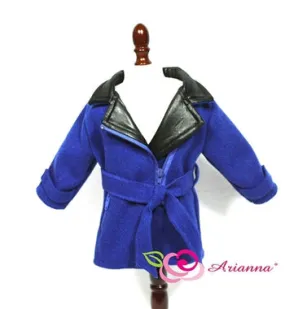 Wool with Leather Trim for 18" Dolls