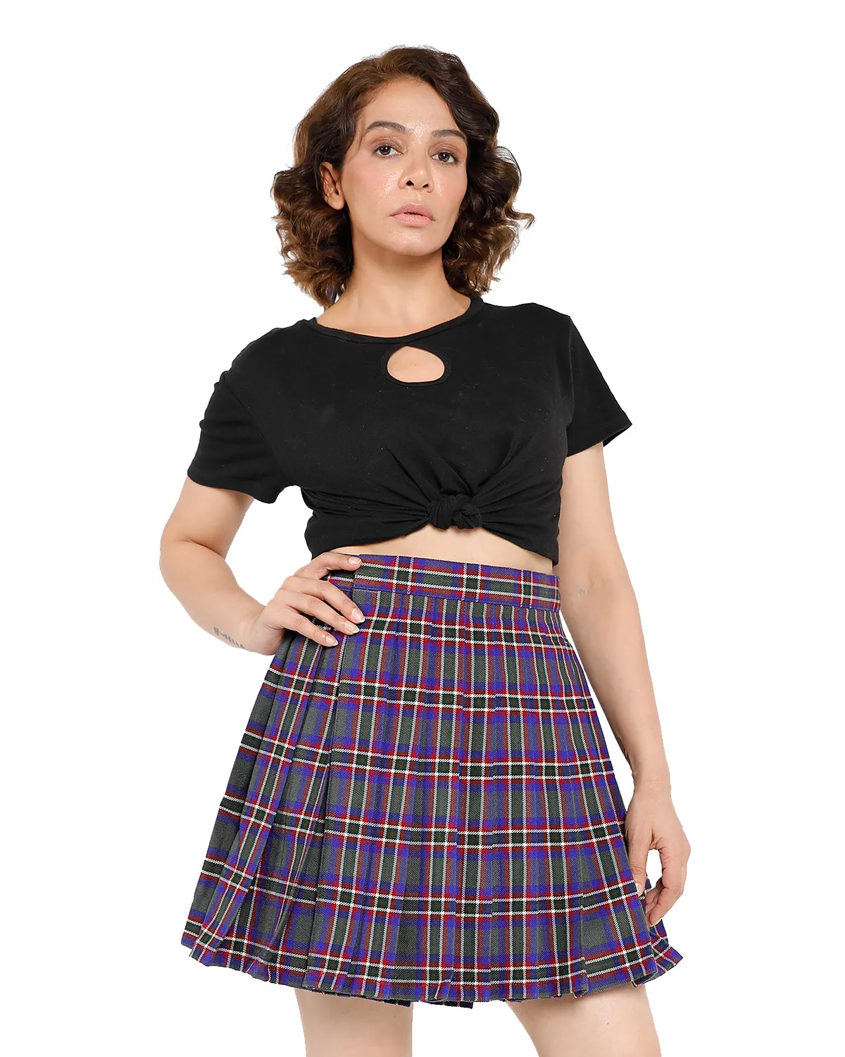 Wrap-Around pleated Skirt