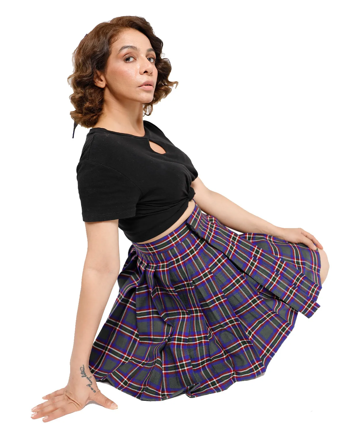 Wrap-Around pleated Skirt